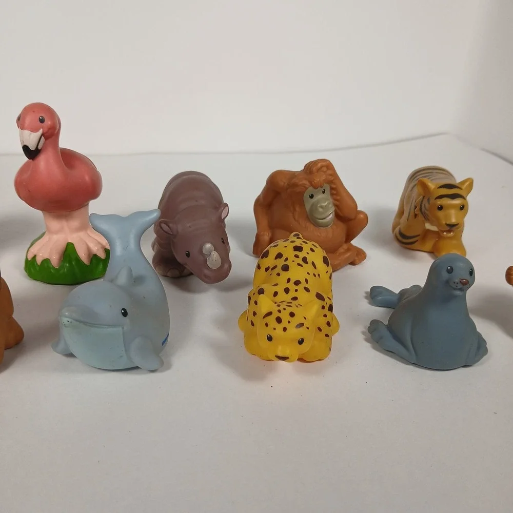 Lot Of Fisher Price Little People Zoo Talkers 10 Animals & Zookeeper 2011 Tested